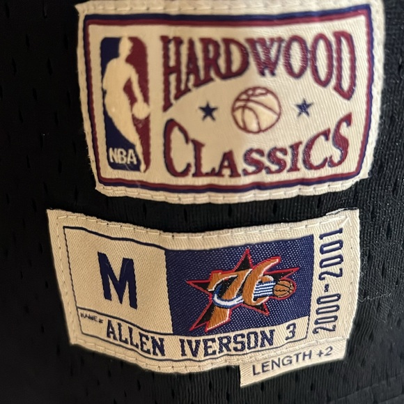 NBA Allen Iverson #3 Champion Philadelphia 76ers Sixers Youth Sz M Length +2 - Picture 6 of 7